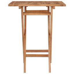Berkfield Home Folding Garden Table 60x60x75 cm Solid Teak Wood in Brown - Size: 60 x 60 x 75 cm - thumbnail 4