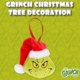 VFM e-Store Grinch Christmas Tree Decoration Festive Gift 10cm x 8cm Green X 1 - Size: 10 cm x 8 cm - thumbnail 3