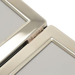 "Silver Plated Hinged Double Frame 4"" x 6""" - thumbnail 4