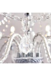 Netlighting Clarence 8 Light Chandelier Acrylic & Chrome Finish E14 in Grey - thumbnail 5