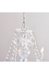 Netlighting Clarence 8 Light Chandelier Acrylic & Chrome Finish E14 in Grey - thumbnail 6