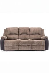 More4Homes Postana 3 Seater Manual High Back Jumbo Cord Fabric Recliner Sofa in Brown - thumbnail 3
