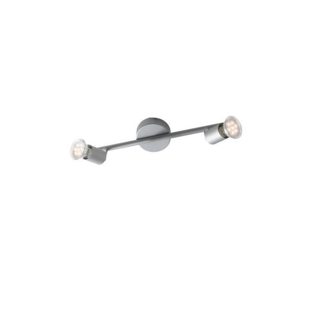 Netlighting SPOT LED 2 Light Twin Adjustable Spotlight Silver 400lm 2700K 35x15cm - Size: 35x15 cm