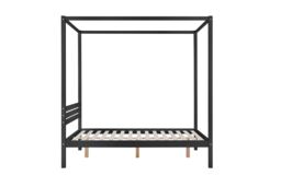 Birlea Four Poster Bed Frame Solid Wood 4 Poster Canopy Mercia in Black - Size: King - thumbnail 5
