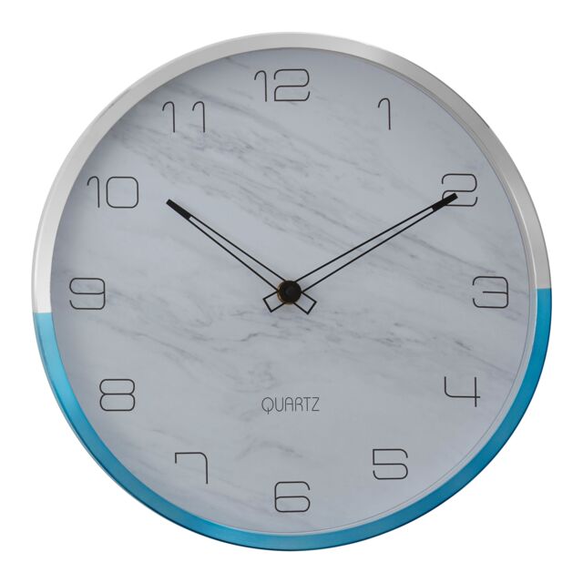 Orsina Elko Veined Wall Clock in Blue - image 1