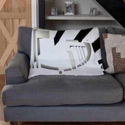 Benjamin Tate Design Art Deco Skyscraper In Black & White Blanket in Natural - Size: 120 cm x 150 cm - thumbnail 2