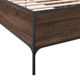 Berkfield Home Bed Frame without Mattress Brown Oak 100x200 cm - thumbnail 7