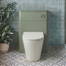 Balterley Bathroom Floor Standing Concealed Cistern WC Unit, Dark Grey, 502mm in Green - thumbnail 8