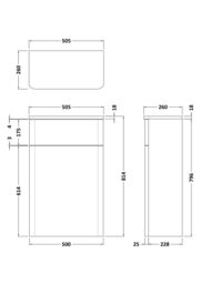 Balterley Bathroom Floor Standing Concealed Cistern WC Unit, Dark Grey, 502mm in Green - thumbnail 2