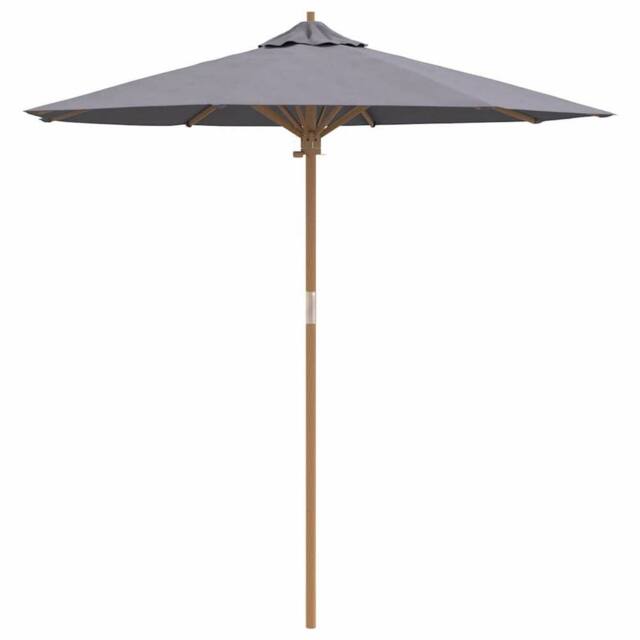 Berkfield Home Dark Grey Garden Parasol 217x230 cm Bamboo - image 1