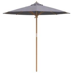 Berkfield Home Dark Grey Garden Parasol 217x230 cm Bamboo - thumbnail 4