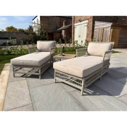 Sostter Luxury Outdoor Lounger Set Beige - Size: 1kg - thumbnail 1