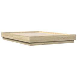 Berkfield Home Durable Bed Frame without Mattress Sonoma Oak 160x200 cm in Light Brown - thumbnail 6