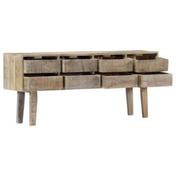 Berkfield Home Sideboard 140x30x60 cm Solid Mango Wood in Brown - Size: 140 x 30 x 60 cm - thumbnail 4