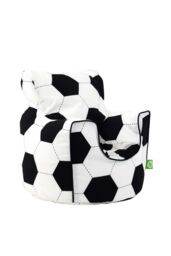 Bean Lazy Cotton Football Bean Bag Arm Chair Toddler Size in White - Size: Small - thumbnail 2