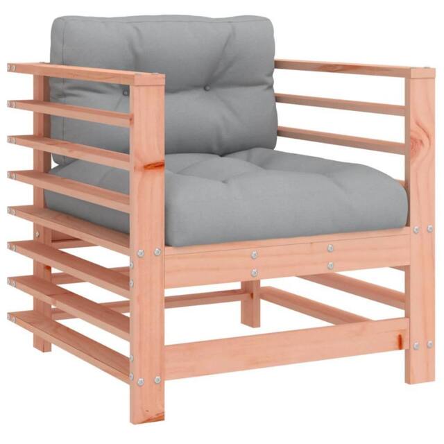 Berkfield Home Beautiful Garden Chairs with Cushions 2 pcs Solid Wood Douglas in Light Brown - image 1