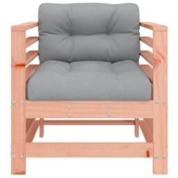 Berkfield Home Beautiful Garden Chairs with Cushions 2 pcs Solid Wood Douglas in Light Brown - thumbnail 4