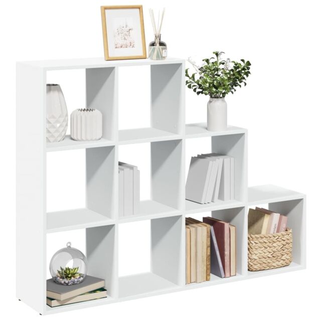 Berkfield Home Room Divider Bookcase 3-Tier White 137.5x29x103.5 cm Engineered Wood - image 1