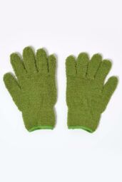 Homescapes Microfibre Dusting Gloves for Artificial Plants, Green - thumbnail 3