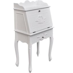 Berkfield Home Wooden French Secretary Desk in White