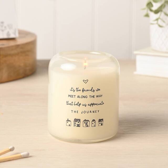 Moments Friends Make The Journey Candle Small in Cream - image 1