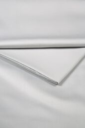 CHRISTY 400TC Luxury Cotton Sateen Plain Dye Bedding Flat Sheets in Light Grey - Size: Super King Flat - thumbnail 1