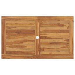 Berkfield Home Folding Garden Table 120x70x75 cm Solid Teak Wood in Brown - Size: 120 x 70 x 75 cm - thumbnail 5