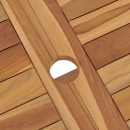 Berkfield Home Folding Garden Table 120x70x75 cm Solid Teak Wood in Brown - Size: 120 x 70 x 75 cm - thumbnail 6
