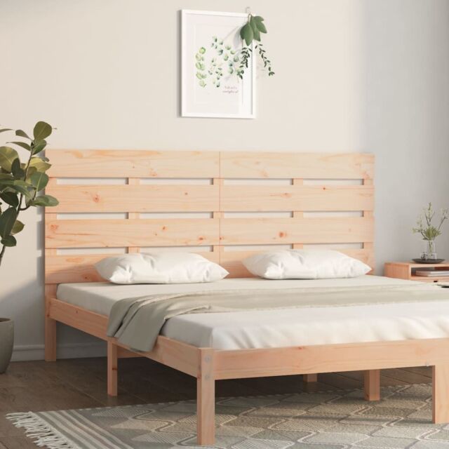 Berkfield Home Headboard 135x3x80 cm Solid Wood Pine in Brown - Size: 135 x 3 x 80 cm - image 1