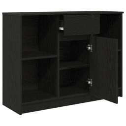 Berkfield Home Sideboard with Drawer Black Oak 101x35x76 cm Engineered Wood - Size: 101 x 35 x 76 cm - thumbnail 5