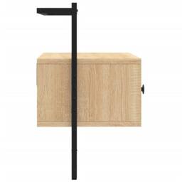 Berkfield Home TV Cabinet Wall-mounted Sonoma Oak 60.5x30x51 cm Engineered Wood in Tan - thumbnail 4