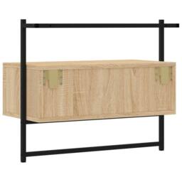 Berkfield Home TV Cabinet Wall-mounted Sonoma Oak 60.5x30x51 cm Engineered Wood in Tan - thumbnail 7