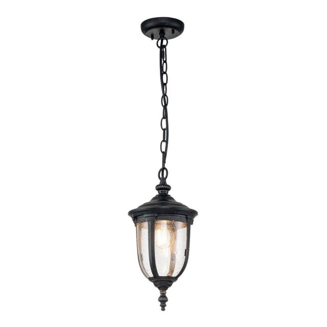 Netlighting Cleveland Outdoor Pendant Ceiling Light Weathered Bronze IP44 in Brown - image 1