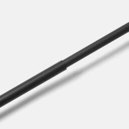 OHS Crystal Ball Finial Curtain Pole Extendable 16mm Metal Rod 120-220cm in Black - Size: 120 cm - 210 cm - thumbnail 3