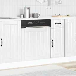 Berkfield Home Dishwasher Panel Lucca High Gloss White Engineered Wood - thumbnail 3