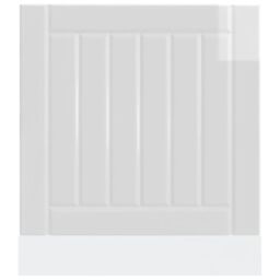 Berkfield Home Dishwasher Panel Lucca High Gloss White Engineered Wood - thumbnail 4