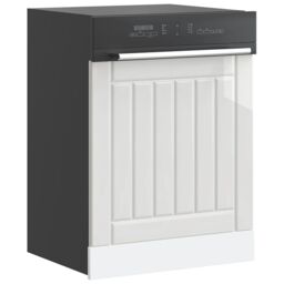 Berkfield Home Dishwasher Panel Lucca High Gloss White Engineered Wood - thumbnail 1