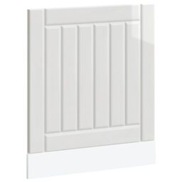 Berkfield Home Dishwasher Panel Lucca High Gloss White Engineered Wood - thumbnail 2