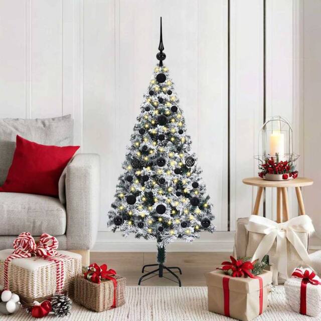 Berkfield Home Artificial Christmas Tree with 150 LEDs with Stand Green 120 cm - image 1