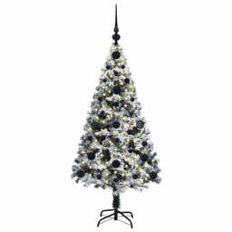 Berkfield Home Artificial Christmas Tree with 150 LEDs with Stand Green 120 cm - thumbnail 3