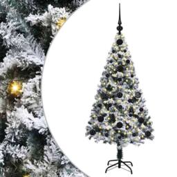 Berkfield Home Artificial Christmas Tree with 150 LEDs with Stand Green 120 cm - thumbnail 2