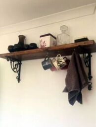 Marco Paul Pair of Medium Brown Victorian Cast Iron Wall Shelf in Black - thumbnail 6