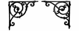 Marco Paul Pair of Medium Brown Victorian Cast Iron Wall Shelf in Black - thumbnail 1