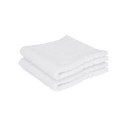 Nicola Spring Cotton Wash Cloths - 30cm x 30cm - Pack of 2 in White - thumbnail 1