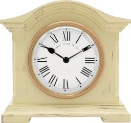 Acctim Falkenburg Mantel Clock Quartz Mechanism Distressed Finish in Off-White