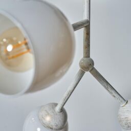 ValueLights Kenton 3 Way Aged Nickel Ceiling Bar Light in Metallic Silver - thumbnail 3
