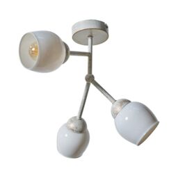 ValueLights Kenton 3 Way Aged Nickel Ceiling Bar Light in Metallic Silver - thumbnail 1