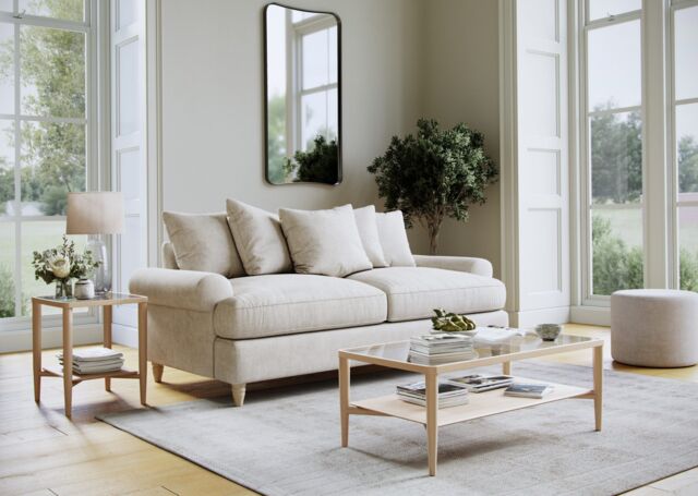 The Great Sofa Company Beatrice Large Sofa Faro Linen in Beige