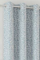 Enhanced Living 100% Blackout Jacquard Leaf Curtains - Thermal/Energy Saving Pair with Eyelets For Living Room & Bedrooms - thumbnail 2