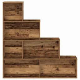Berkfield Home Book Cabinet Old Wood 157x24x160 cm Engineered Wood in Brown - Size: 157 x 24 x 160 cm - thumbnail 4